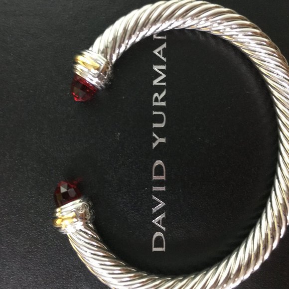 Red Crystal Sterling Silver Bracelet - Picture 2 of 4